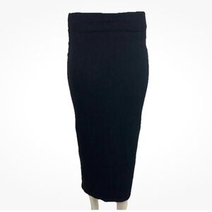 Bleusalt Sz 2 S Super Soft Feel Stretchy Midi Pull On Skirt Fold Over Waist